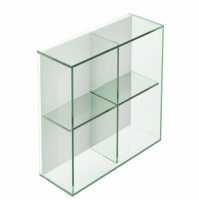 Pier square 4 box glass shelf - clear